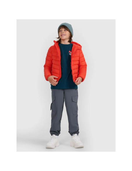Kurtka puchowa z wypełnieniem syntetycznym chłopięca 4f 4fjraw25tdjam0819-62s