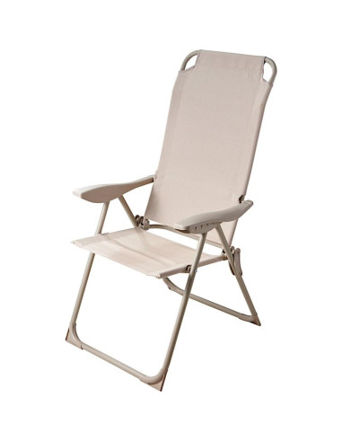 Krzesło fotel turystyczne z podłokietnikami składane beżowe redcliffs