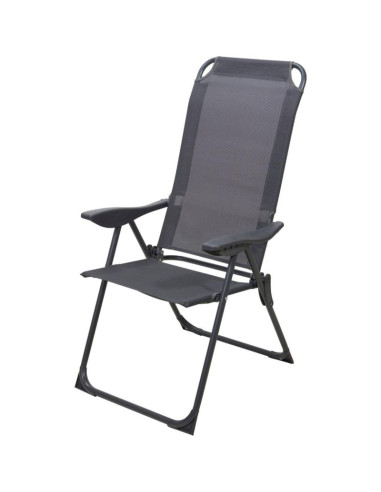Krzesło fotel turystyczne z podłokietnikami składane grafit redcliffs