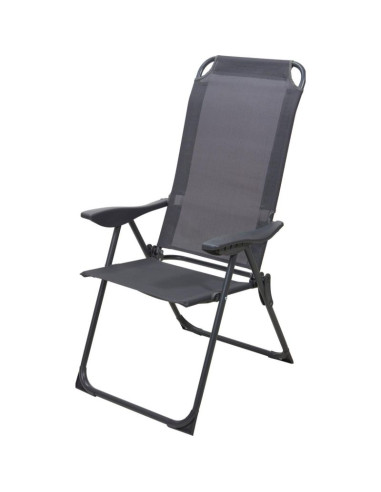 Krzesło fotel turystyczne z podłokietnikami składane grafit redcliffs