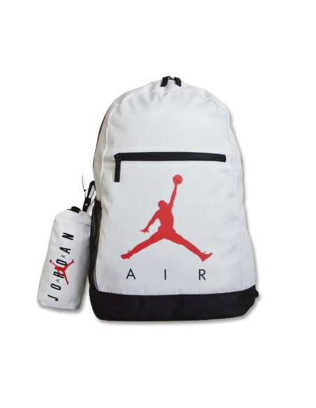 Plecak szkolny air jordan school backpack white + piórnik - 9b0503-001