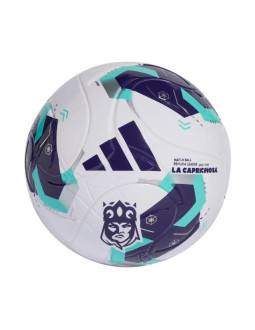 Piłka nożna adidas queens league biało-fioletowo-zielona ke8232