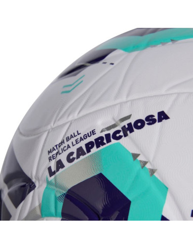 Piłka nożna adidas queens league biało-fioletowo-zielona ke8232