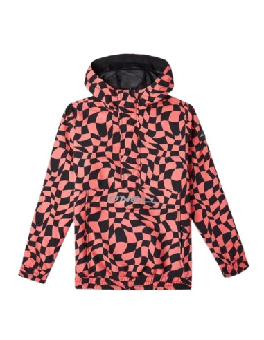 O'neill kurtka wiosenna wiatrówka dziecięca ridge lekka z kapturem różowa