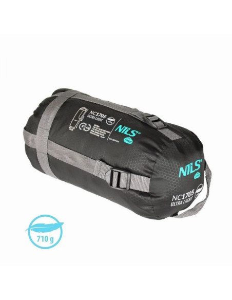 Śpiwór nils camp nc1705 ultra light czarno-miętowy