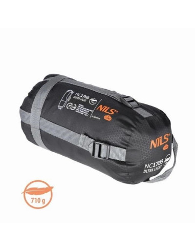 Śpiwór nils camp nc1705 ultra light szaro-pomarańczowy