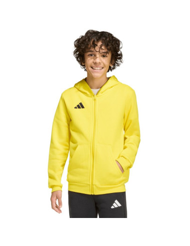 Bluza dla dzieci adidas entrada 26 full zip hoodie żółta kh1777