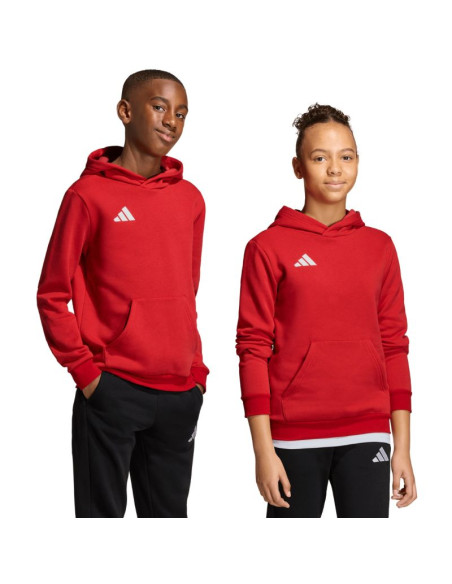 Bluza dla dzieci adidas entrada 26 hoody czerwona jz6568