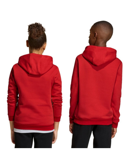 Bluza dla dzieci adidas entrada 26 hoody czerwona jz6568