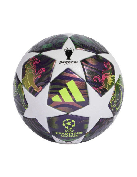 Piłka nożna adidas ucl 25/26 final league fioletowo-biała jx9095