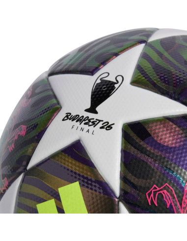 Piłka nożna adidas ucl 25/26 final league fioletowo-biała jx9095