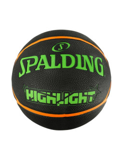 Piłka do koszykówki spalding highlight czarno-zielono-pomarańczowa 84354z