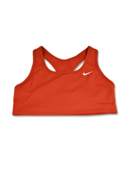 Stanik sportowy nike swoosh pro-padded bra wmns cinnabar/white - bv3630-624