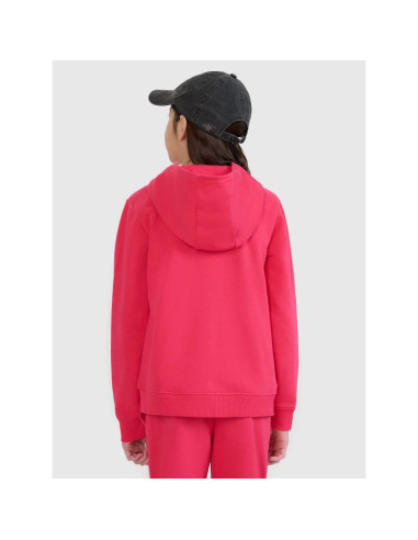Bluza dziewczęca dresowa rozpinana z kapturem 4f 4fjwss25tswsf1706-55s