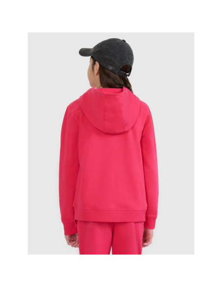 Bluza dziewczęca dresowa rozpinana z kapturem 4f 4fjwss25tswsf1706-55s