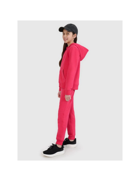 Bluza dziewczęca dresowa rozpinana z kapturem 4f 4fjwss25tswsf1706-55s