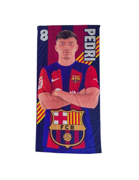 Fc barcelona ręcznik plażowy pedri mikrofibra 70x140 120010