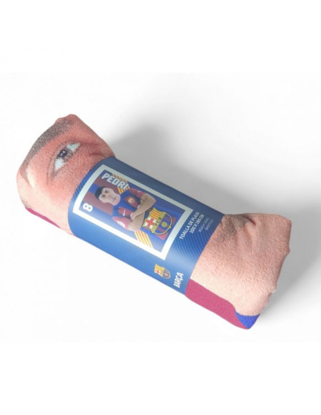 Fc barcelona ręcznik plażowy pedri mikrofibra 70x140 120010