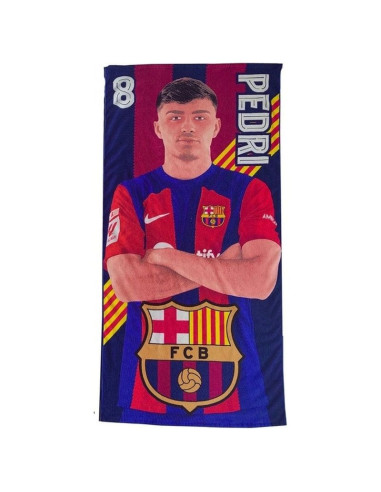 Fc barcelona ręcznik plażowy pedri mikrofibra 70x140 120010