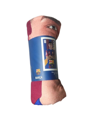 Fc barcelona ręcznik plażowy pedri mikrofibra 70x140 120010