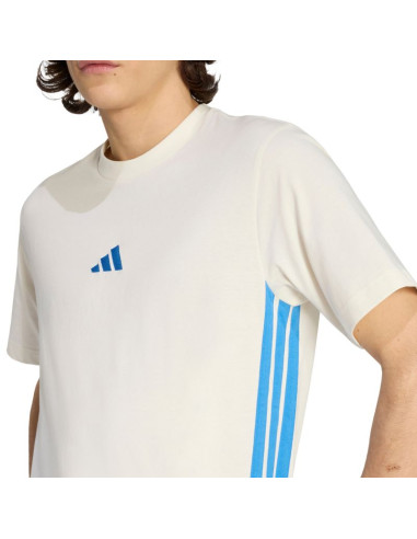 Koszulka męska adidas essentials 3 stripes kremowa kc0888