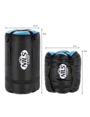 Śpiwór nils camp nc2012 czarno-niebieski