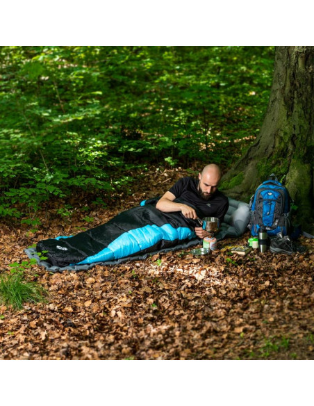 Śpiwór nils camp nc2012 czarno-niebieski