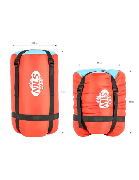 Śpiwór nils camp nc2012 czerwono-niebieski