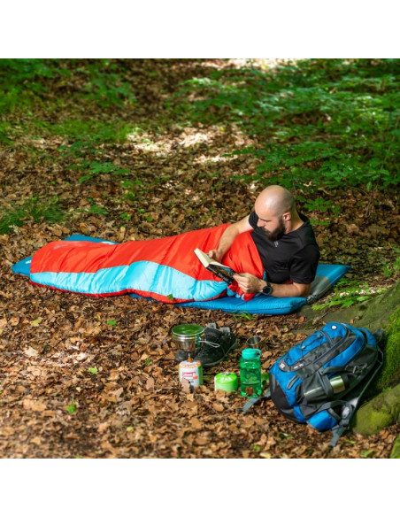 Śpiwór nils camp nc2012 czerwono-niebieski