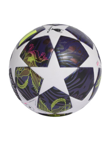 Piłka nożna adidas ucl 25/26 final league j350 fioletowo-biała jx9098