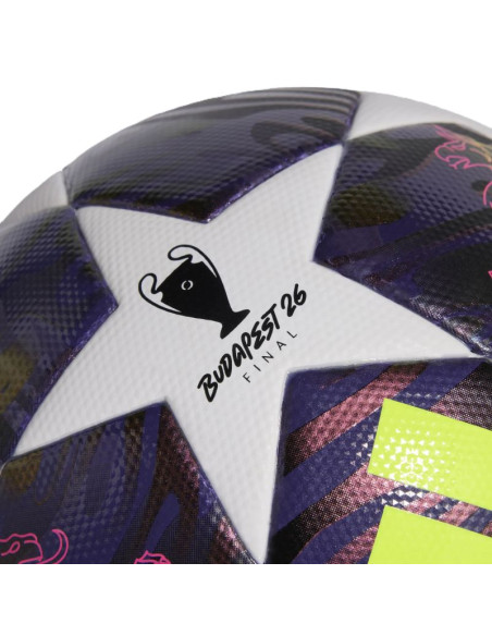 Piłka nożna adidas ucl 25/26 final league j350 fioletowo-biała jx9098