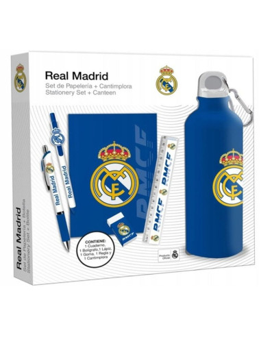 Real madryt butelka 650 ml z zestawem piśmienniczym rm00029