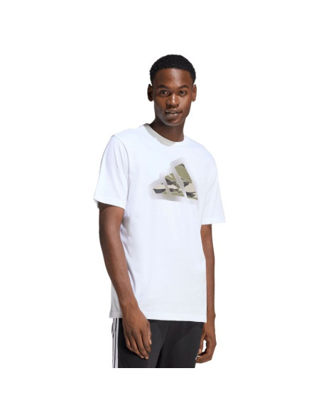 Koszulka męska adidas camo modern logo graphic biała jz7493