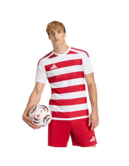 Koszulka męska adidas hooped 26 jersey biało-czerwona kf3388