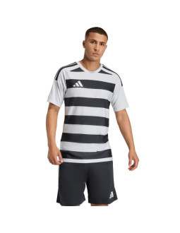 Koszulka męska adidas hooped 26 jersey szaro-czarna kf3396