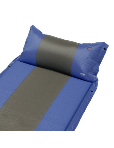 Mata samopompująca z poduszką nils camp nc4349 niebiesko-szara