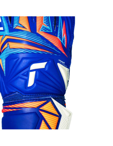 Rękawice bramkarskie reusch attrakt solid junior niebieskie 5672515 4126