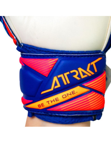 Rękawice bramkarskie reusch attrakt solid junior niebieskie 5672515 4126