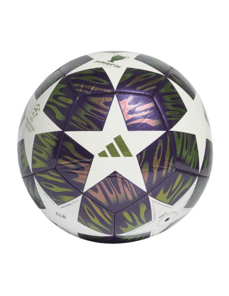 Piłka nożna adidas ucl 25/26 final club fioletowo-zielono-biała kt0658