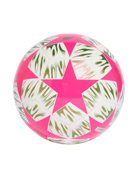 Piłka nożna adidas ucl 25/26 final club różowo-biało-zielona jx9094