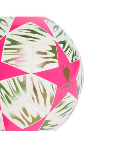Piłka nożna adidas ucl 25/26 final club różowo-biało-zielona jx9094