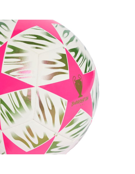 Piłka nożna adidas ucl 25/26 final club różowo-biało-zielona jx9094