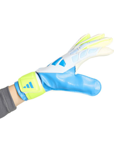 Rękawice bramkarskie dla dzieci adidas predator training biało-żółto-niebieskie ka7793