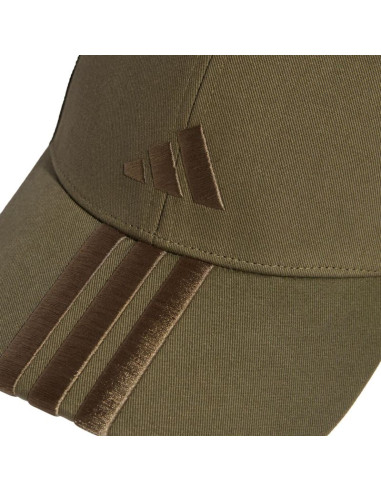 Czapka z daszkiem adidas 3-stripes new logo baseball oliwkowa ke5878