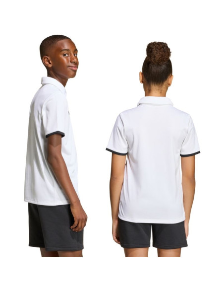 Koszulka dla dzieci adidas entrada 26 polo biała jz6624