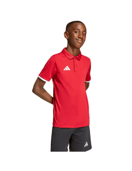 Koszulka dla dzieci adidas entrada 26 polo czerwona jz6626