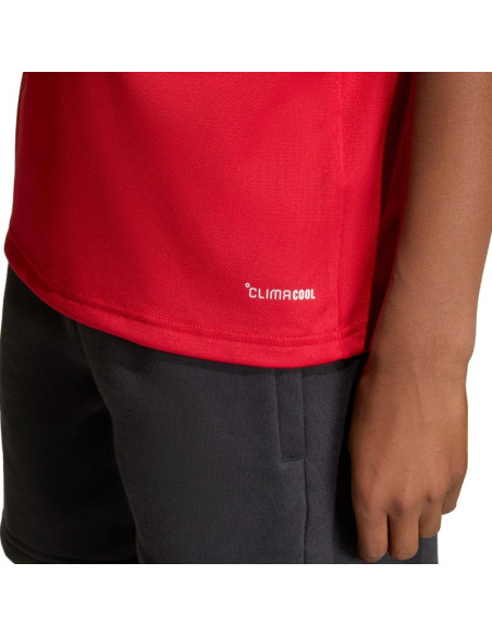 Koszulka dla dzieci adidas entrada 26 polo czerwona jz6626