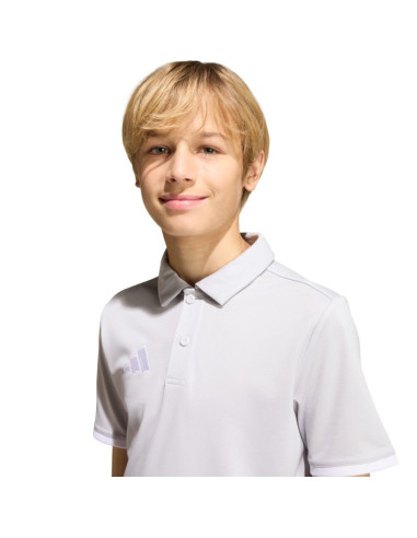 Koszulka dla dzieci adidas entrada 26 polo jasnoszara jz6628