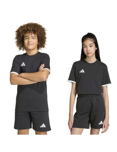 Koszulka dla dzieci adidas entrada 26 tee czarna jz6671