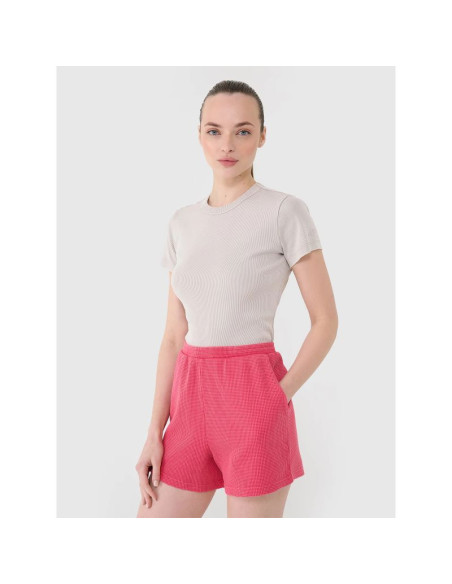 Spodenki casual z dzianiny waflowej damskie 4f 4frss25tshof699-54s